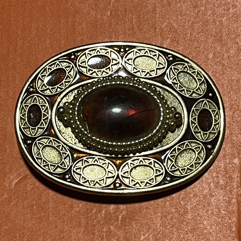 Vintage Ovals in Ovals Belt Buckle